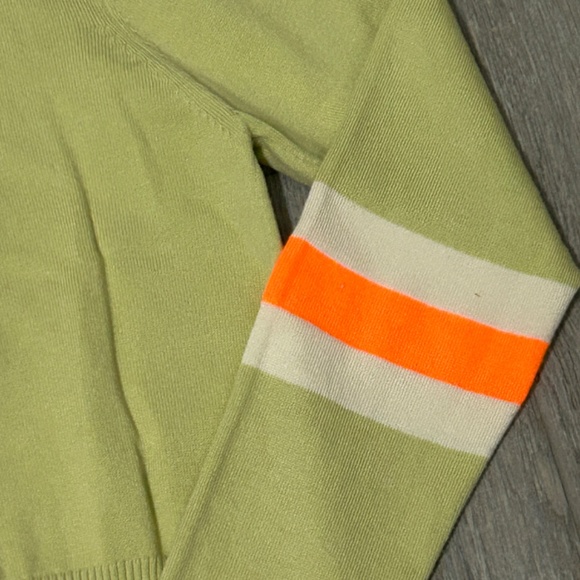 LIKE NEW! Women's Anthropologie Green/Orange Cardigan - MEDIIUM - Picture 10 of 10